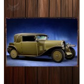 Металлическая табличка Bugatti Type 44 Faux Cabriolet